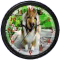 Rough Collie Wall Clock